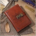 Miniatyrbillede 4 af 5: Læder Lås Dagbog, Vintage Journal med Lås til Kvinder, B6 Dagbog med Kombinationslås Personlig Dagbog Genopfyldbar Låsende Journal Skrivehæfte til