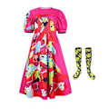 Pikkukuva 1 / 5: Naisten Elokuva Weird Barbie Cosplay Asut Mekko Ja Sukat Halloween Karnevaaliasu Hieno Pukeutuminen (2XL)