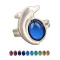 Miniatyrbild 3 av 5: 9 st Mood Ringar i Justerbar Storlek Original Oval Färgväxlande Ring