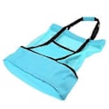 Miniatyrbillede 5 af 5: Mesh Strandtaske Multifunktionel Mesh Design Top Lynlås Holder Friskhed Holdbar Stof Strandtaske til Strand Have Camping Grøn
