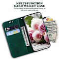Miniatyrbillede 3 af 5: Til Nokia C12 4G/C12 Plus/C12 Pro Telefon Stand Case Rose Sommerfugl Præget PU Læder Wallet Shell (Style D)