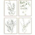 Miniatyrbillede 1 af 4: Botaniske Plantevægkunsttryk - Sæt af 4 Plantevægdekorationstryk Blomster Køkken Blomst Blade Vægkunst Boho Blad (8x10)
