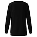 Miniatyrbillede 3 af 4: Juletunika Kvinder Langærmet T-shirt Julemand Sød Elg Print Top Bluser M Sort