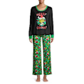 Miniatyrbild 1 av 4: Grinch-familjen Matchande Julpyjamas Sovpysjamas Nattkläder Julpyjamas Set (M Kvinna)