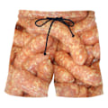Pikkukuva 1 / 5: Mies makkara printti shortsit leveä lahje joustava vyötärönauha kiristysnauha ruoka shortsit.4XL.Kultainen
