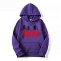 Stranger Things Tema Tenåringer Menn Hettegensere Lang Ermet Hettegenser Pullover Topper 1(S Lilla)
