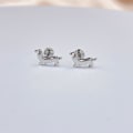 Miniatyrbillede 5 af 5: Sødt Dachshund Hunde Brusk Helix Stud Øreringe til Kvinder Piger Mænd Rustfrit Stål Hvalp Dyr Kæledyr Skrue Flad Bag Tr