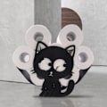Miniatyrbillede 2 af 5: (Sort) Toiletrulleholder Metal Papirholder Killing Formet Papir