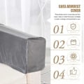 Miniatyrbild 3 av 3: 2 st Dubbla Fåtöljer Fåtölj Soffa Armskydd Soffa Armstödsskydd Stretch Soffa Armskydd Tyg Armstödsskydd