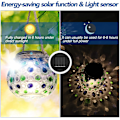 Miniatyrbilde 3 av 5: 2 Solcellelykter Utendørs Solcellelampe Glass LED Kulelys Solcelle Ma