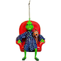 Miniatyrbillede 1 af 4: 2023 Julepynt med sjov Grinch 2D Ornament til juletræet - Grøn Monster Akryl Vedhæng Gave (D)
