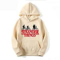 Stranger Things Tema Tenåringer Menn Hettegensere Lang Ermet Hettegenser Pullover Topper 1(S Khaki)