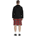 Miniatyrbillede 4 af 5: Irskternet Grøn Kilt - Skotsk St. Patricks Grøn Plisseret Kostume Tartan Nederdel Kilts Beklædning Til Mænd Og Kvinder (M rød)