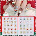 Miniatyrbild 1 av 2: Nagelkonststenar Tillbehör Julnagelkonst Charm Hatt Snöflinga Nageldekoration (A1)