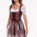 Pikkukuva 2 / 5: Clearlove Dirndl Naisten Midi Pukukokonaisuus 3-osainen Sisältää Dirndl-mekon, Dirndl-esiliinan ja Dirndl-puseroon Oktoberfestille, 50% Tarjous (44)