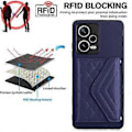 Pikkukuva 3 / 5: YB Leather Coating Series-8 Xiaomi Redmi Note 12 Pro+ 5G -kotelolle, korttipaikat, nahka+TPU-suojus ()