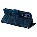 Miniatyrbillede 4 af 5: Style 018 Til Motorola Moto G85 5G Etui Præget Totem Hudfølelse Tegnebog Læder Telefon Cover (Style A)