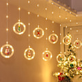 Miniatyrbillede 1 af 5: Julelys Gardin, 3M 120LEDs Gardinlys Girlande 8 Lys