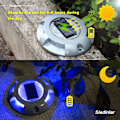 Miniatyrbillede 2 af 5: 4 Solcelled Dæklys Indkørsel Sollampe Udendørs LED Lys Vandtæt