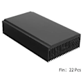 Miniatyrbillede 2 af 5: Aluminium Køleplade 4.72 x 2.72 x 1.06 Tommer /120 x 69 x 27 mm Køleplade Sort Oxid Radiator