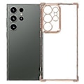 Pikkukuva 1 / 5: Samsung Galaxy S23 Ultra TPU-kotelo Kirkas Puhelinkuori Sydänkuvioinnilla Sivussa (Tyyli A)