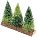 Miniatyrbilde 2 av 4: Mini Juletrær Miniatyr Juletrær med Trebase Juleborddekorasjon