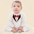 Miniatyrbilde 1 av 2: Nyfødt Gutter Tuxedo 3D Romper Jumpsuit Spedbarn 1-årsdag Bryllup Formell Festdrakt (6-12 Mnd)