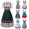 Pikkukuva 1 / 3: Dirndl-mekko Saksalaiseen Oktoberfestiin Baijerilainen Oluttyttö Asuste Palvelijatar Festivaali Juhla V (Vaaleanpunainen)