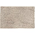 Miniatyrbillede 2 af 5: Basics Mikrofiber Shag Skridsikker Bademåtte, 0,33 x 0,5 m, Beige
