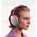 Miniatyrbild 4 av 5: Huvudmonterat Bluetooth-headset, lysande trådlöst sport-bas Bluetooth-headset (vit)