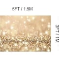 Pikkukuva 3 / 4: BELECO 5x3ft Kangas Bokeh Tausta Kulta Glitter Tausta Juhla Twinkle Valot Glitter Tausta Abstrakti Kulta Sekvenssit Piste Valokuva Tausta Bi