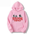 Miniatyrbilde 1 av 2: Stranger Things Tema Tenåringer Menn Hettegensere Lang Ermet Hettegenser Pullover Topper 1(M Rosa)