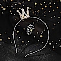 Miniatyrbild 5 av 5: Glittrande Födelsedagskrona Tiara för Flickor Prinsessa Dekoration Hårband Kronor för Barn (guld)