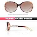 Miniatyrbillede 3 af 5: 1 stk Retro Polariseret Dame Solbriller Store Stel Designer Oversi