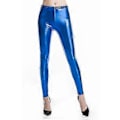 Miniatyrbillede 3 af 4: Dame Faux Læder Leggings Højtaljede Leggings Bukser Tights (XXL Sort)