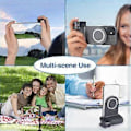Miniatyrbild 2 av 5: Smartphone Grepp Handhållet Selfie Booster Magnetiskt Handgrepp Bluetooth Fjärrkontroll Handtag