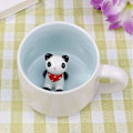 Miniatyrbillede 1 af 5: 3D Panda Kaffeekop 350ml Tegneserie Mønster Håndlavet Kaffeekop Chr