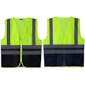 Miniatyrbillede 2 af 5: Åndbar Hi Vis Vest Refleksstribe Sikkerhedsarbejdsvest (L Gul)