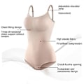 Miniatyrbild 4 av 4: Helkroppsshapewear Sömlös En-delad Kroppsshapare Mage Höft Shapewear Underkläder (L Aprikos)