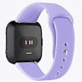 Miniatyrbillede 1 af 2: Simpel Rullet Silikone Urrem til Fitbit Versa 1/2/Lite Erstatningsrem - Lys Lilla (Lys Lilla)