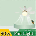 Miniatyrbilde 5 av 5: 2-i-1 LED Takvifte med Lys 30W Kjølerlampe Avtakbart Vifteblad med Fjernkontroll 3000K-6500K AC85V-265V-A