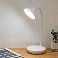 Miniatyrbillede 2 af 5: LED Skrivebordslampe Tre Niveauer Touch Dæmpning Øjenbeskyttelse USB Skrivebordslampe Bordlampe til Hjem Soveværelse Skole Hvid med Kabel