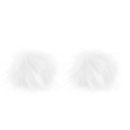 Miniatyrbilde 1 av 4: 2 stk. Kunstig Ull Fuzzy Ball Dekorativ Hatt Fuzzy Ball Klesstilbehør