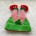 Miniatyrbild 3 av 5: Jul barn vuxna jultomte hatt röda byxor tomte hatt juldekoration festartiklar presenter