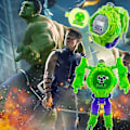Pikkukuva 2 / 2: Superhero Creative Robot Transformer Lasten Heijastava Kello, Poikien Digitaaliset Rannekellot Helppokäyttöiset Piirroshahmoiset Rannelelut Syntymäpäivälahja (C)