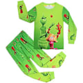 Miniatyrbillede 1 af 5: 4-9 år Børn Drenge Piger Jule Grinch Print Pyjamas Sæt Jule Tøj Nattøj Pjs Gaver (7-8 År C)