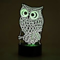 Miniatyrbilde 2 av 5: Fjernkontroll 3D Nattlys Bord Skrivebord LED Illusjonslamper (Svart Base med Fjernkontroll)