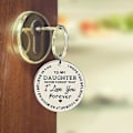 Miniatyrbillede 3 af 4: Nøgleringe & nøglekæder DIY Til Min Datter Rustfrit Stål Efternavn 26 Bogstaver Nøglering 2,5 cm Y