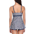 Miniatyrbild 5 av 5: Flickors badkläder Siamese konservativ rutig kjolband plus size bikini badkläder Xl