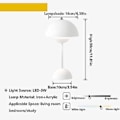 Pikkukuva 2 / 5: Langaton pöytälamppu kukkaruukun muotoinen, langaton kosketuslampun pöytälamppu, himmennettävä, latautuva sienen muotoinen pöytälamppu, pieni sängynpäätylamppu -GSLA Keltainen